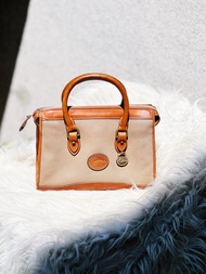 墨灰x咖棕 Dooney Bourke U.S.A 真牛皮革 波士頓包 醫生手提包