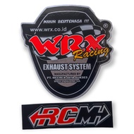 Sticker EMBLEM LOGO WRX RACING EXHAUST SYSTEM RHINO CULA 1 RINO RHINOCEROS ORI ORIGINAL WRX ORIGINAL
