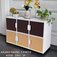 6-door Swing Sliding Tv Rack Multipurpose Wardrobe