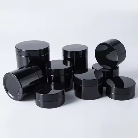 50ml 100ml 200ml 250ml Empty Cream Jar with Lid Plastic Makeup Cream Bottle Facial Mask Pomade Cosme