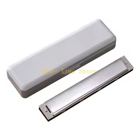 92ME Harmonica 24 Holes Polyphonic C Tone Diatonic Harp for Key C Blues Mouth Organ H