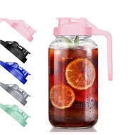 64oz Mason Can Cold Water Bottle Beverage Bottle 32oz with Scale Glass Beverage Bottle Set Coffee Fi