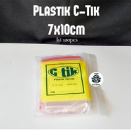 C-Tik 7x10cm / Clear Plastic Clip Flashing Ctik Cetik / 7x10 7 x 10