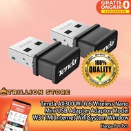 Tenda Wireless Nano USB Adapter AX300 Wi-fi 6 Model W311MI Internet Operation System Mini Wifi Adapt