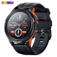 SKMEI 410mAh AMOLED Smartwatch 1.43 inch 1ATM Waterproof Heart Rate Monitor Pedometer Bluetooth Call Smart Watch for android ios
