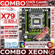 Combo Mainboard X79 + CPU E5 1620v2 High Speed 3.7G hz - 3.9 Ghz Cheap Gaming (Main New 100%)