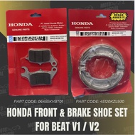 Honda Brake Pad & Brake Shoe Set for Beat v1 / v2