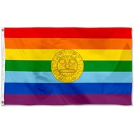 Fyon City of Cusco Cuzco Peru Flag Tapestry 3x5Ft Vivid Color Double Stitched Polyester Banner (Doub