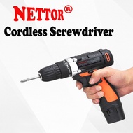 NETTOR CORDLESS DRILL POWER BATTERY HAND DRILL PROFESSIONAL SCREWDRIVER - DC 12V