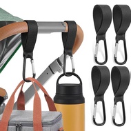 Portable Detachable Baby Stroller Aluminum Alloy Adhesive Loop Hook / Shopping Cart Organizer Diaper Bag Bottle Backpack Storage Hooks