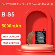 KiKiss Battery For VIVO X70 Pro Plus X70 Pro+ V2145A V2114,B-S5,5000mAh