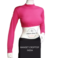 Manset India Crop Lengan Panjang Wanita Bahan Rayon Super Dalaman Baju Muslim Terbaru Manset Cewek Lengan Panjang