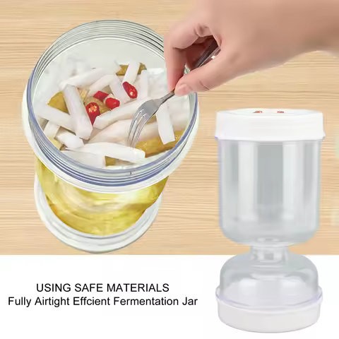 Pickle Juice Separator Jar Pickle 25oz Olive Hourglass Jar Dry Wet Depart Leakproof for Gherkin Jala