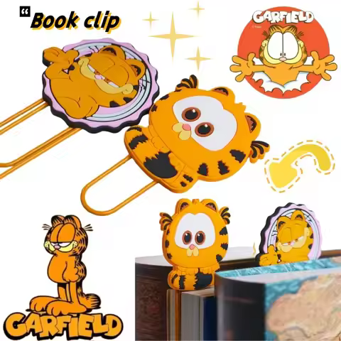 Garfield Jon Abackel Pooky Nemo Anime merchandise Personality Creative Silicone Bookmark Folder Conv