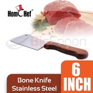 HOMCHEF 6 Inch Stainless Steel Bone Chopper Chinese Cleaver Knife Chefs Knife Boning Kitchen Choppin
