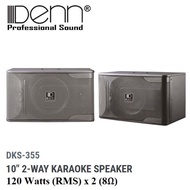 Denn DKS-355 10" 2 Way Karaoke Speaker 120watt 8 ohm 1 Pair
