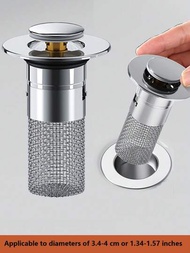 1 Pieza Tapón De Drenaje Emergente De Acero Inoxidable Con Atrapapelos Para Lavabo De Baño, Cocina, Lavadero