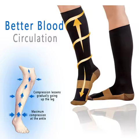 Compression Socks 20-30 mmhg Varicose Veins Socks Medical Nursing Stockings for blood circulation Fl