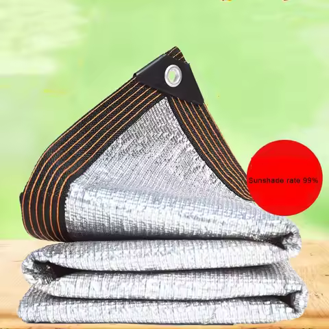 Hi-quality 99% Sunshade Net Silvery Aluminum Foil Sunshade Net Garden Succulent Plants Sun Shelter C