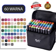 COD SPIDOL SKETSA MARKER 24/36/48/60/80 WARNA / TOUCH SKETCH MARKER COPIC / TWIN MARKER SET SPIDOL