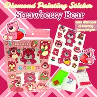 Diamond Painting Lotso/ 3D Sticker Lotso/ Diamond Painting Strawberry Bear Sticker Lotso Waterproof 
