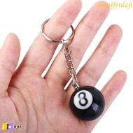 JENNIFERDZJI Billiards Keychain Mini Creative Resin Ball Round Ball Bag Accessories No. 8 NO.8 Key C