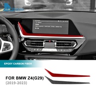 AIRSPEED Carbon Fiber For BMW Z4 G29 2019-2023 Car Center Console Navigation Trim Strip Interior Acc