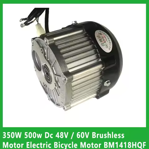 48V 60V DC Brushless Motor 350W 500W BLDC Motor Without Differential Gear BM1418HQ For Electric Bicy
