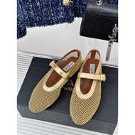 New Alaia Color Matching Women's Mesh Ballet Shoes Dance