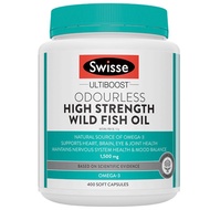 Australia Imported Swisse Fishy Smell Fish Oil 400 Soft Capsules Deep Sea Fish Oil 1500mg Swisse Che