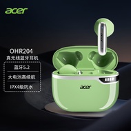 宏碁(Acer) OHR204 真无线蓝牙耳机 半入式音乐运动耳机 蓝牙5.2游戏耳机 苹果华为小米手机通用 绿色