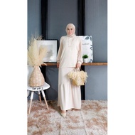 🌼Baju Raya Plain 2023🌼Fesyen Terkini Set Baju Kurung Huwaida Ironless Plus Size Cantik Ready Stock