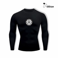 Iron Man Arc Reactor Long Sleeve Compression Shirt / Iron Man Arc Reactor Tight Compression Sports S