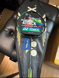 【全新】YONEX尤尼克斯 天斧 AX99 全碳素羽球拍 靈活轉彎控球型(防守兼備）專業級10mm加長 黑綠色