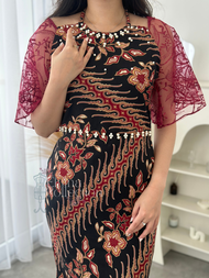 [Elaina Collection] Dress Batik Elaina PREMIUM/ [M L XL] / DRESS PESTA /DRESS KONDANGAN / GAUN PESTA