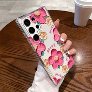 🌸COD🌸ดอกไม้สวยๆ กันกล้อง TPU ใส เคส For Samsung S24 S23 Ultra A55 A54 A05 05S A06 A15 A12 A22 A34 A1