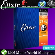 Elixir 12027 Nanoweb Electric Guitar String Nickel Plated Steel Custom Light Bright Smooth (9-46)