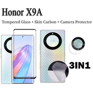 3in1 IHonor X9a 5G Tempered Glass Full Cover Film for Honor X9A Screen Protector Camera Lens Glass