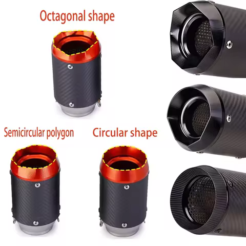 51mm Universal Motorcycle GP Exhaust With stickers and DB killer Carbon Fiber for Yamaha z900 R6 S10