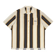 Fathsunny yipinyouyou Áo Sơ Mi Nam Ngắn Tay Kẻ Sọc Sơ Mi Thời Trang Mới Mùa Hè Mỹ oldschool Áo sơ mi