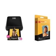 Zink Kodak Step Wireless Mobile Photo Mini Printer (Black) Compatible w/iOS & Android, NFC & Bluetoo