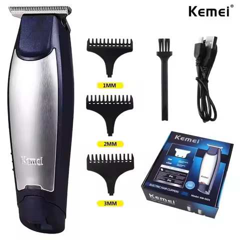 Kemei KM-5021 Electric Hair Clipper Professional Hair Cutting Kit USB Cable Rechargeable Bald Head M