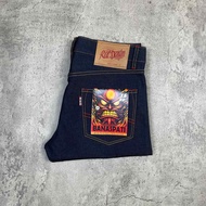 RED DENIM - Art BANASPATI Sanforized 15Oz Accent selvedge Deep Indigo