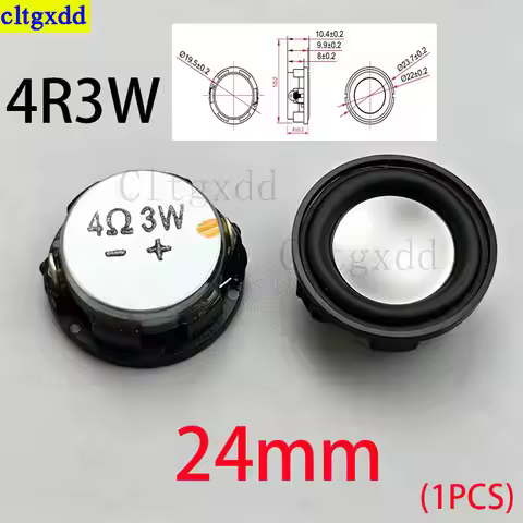 Cltgxdd 1piece 20/24/28MM 4ohm 3 watt full range bass speaker DIY Bluetooth compatible speaker 4R3W 