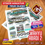 STIKER MINIATUR TRUK / WAHYU ABADI 2 / POLA STICKER MINIATUR TRUCK OLENG