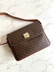 中古包 Celine老花豆腐盒子包 單肩包 側背包 斜背包 斜孭包 側孭