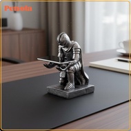 Multi-Functional Kneeling Knight Pen Holder Original Design Medieval Protective Gear Statue Pen Rest