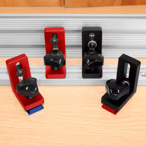 2pcs Aluminum Alloy 30 Type Miter Track Stop T-track Sliding Brackets, for T-Slot Woodworking Fence 