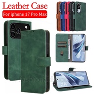 For iphone17promax 2025 Flip Leather Phone Case For iphone 17 Pro Max 17ProMax 1 7 iphone17 Pro ipho