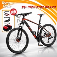 AENXRD 24/26 Inch Alloy Frame Mountain Bike 21 Speed Adult Bicycle with Dual Disc Brake